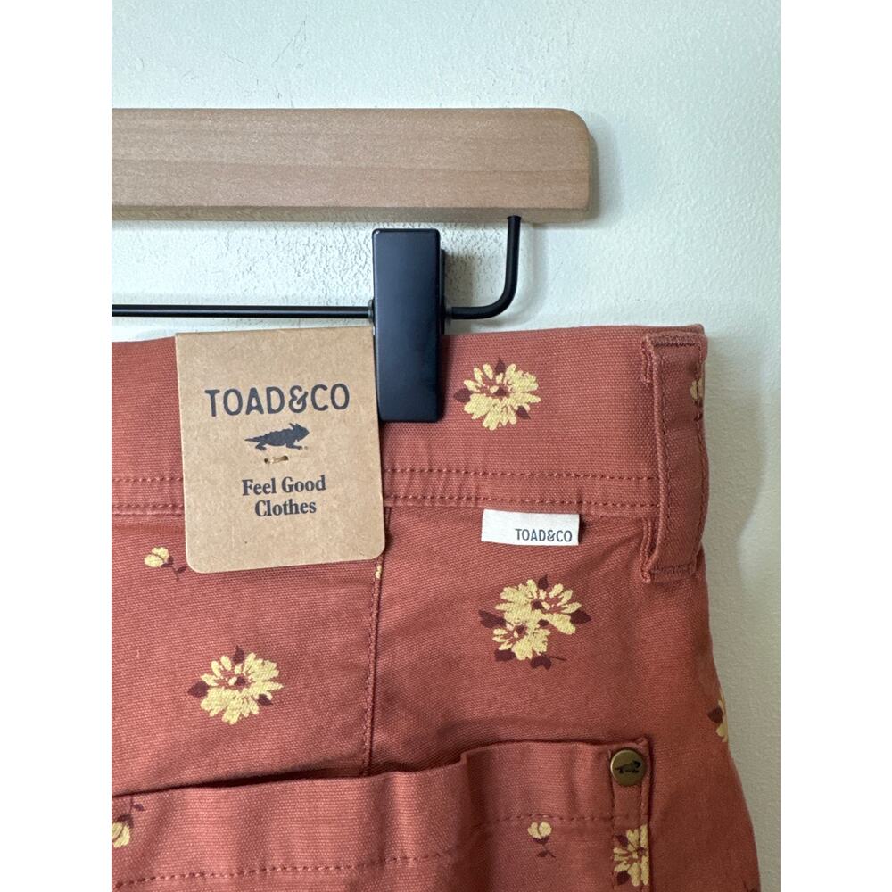 TOAD & CO Earthworks Wide Leg Crop Pant Copper Print Size 12 NWT - Picture 4 of 6